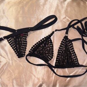 Black Wicked Weasel Bikini Set - Medium